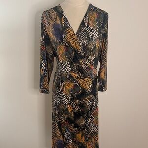 Miss Tina Multicolor Long Sleeve Dress